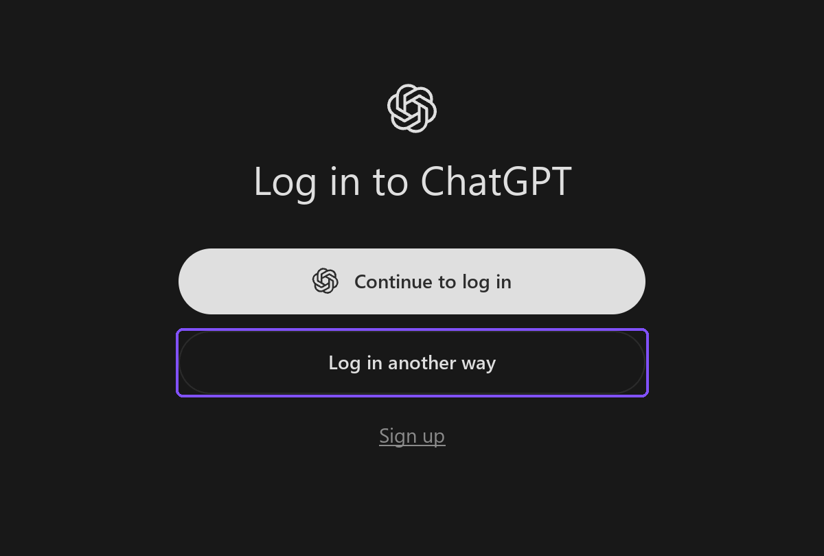 Codex in ChatGPT: the sign-in screen