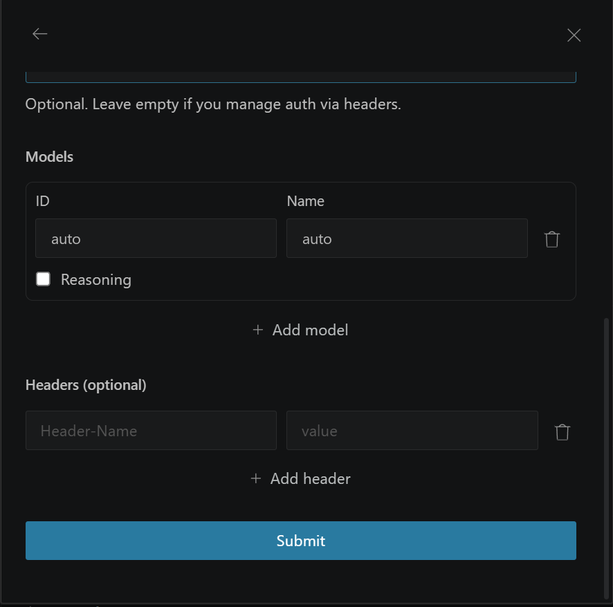 Kilo Code: confirming the model selection