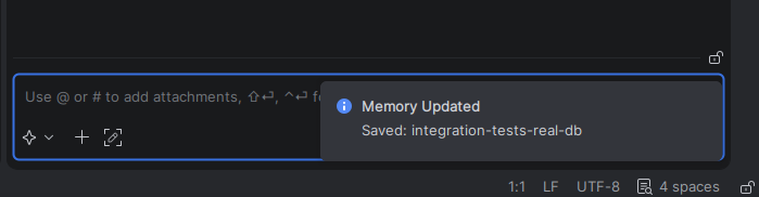 Memory Bank notification