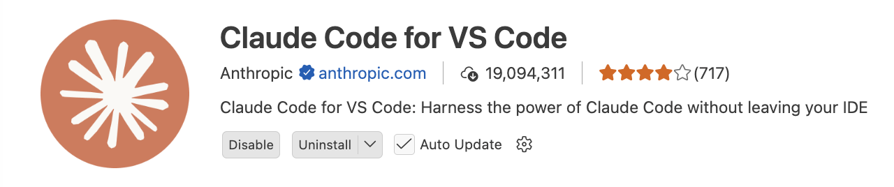 Claude Code for VS Code: installing the extension