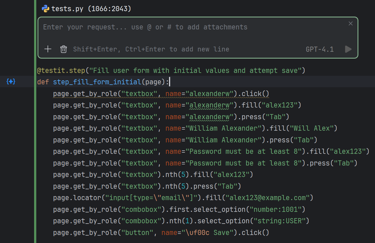 Inline Code Generation in All Supported IDEs