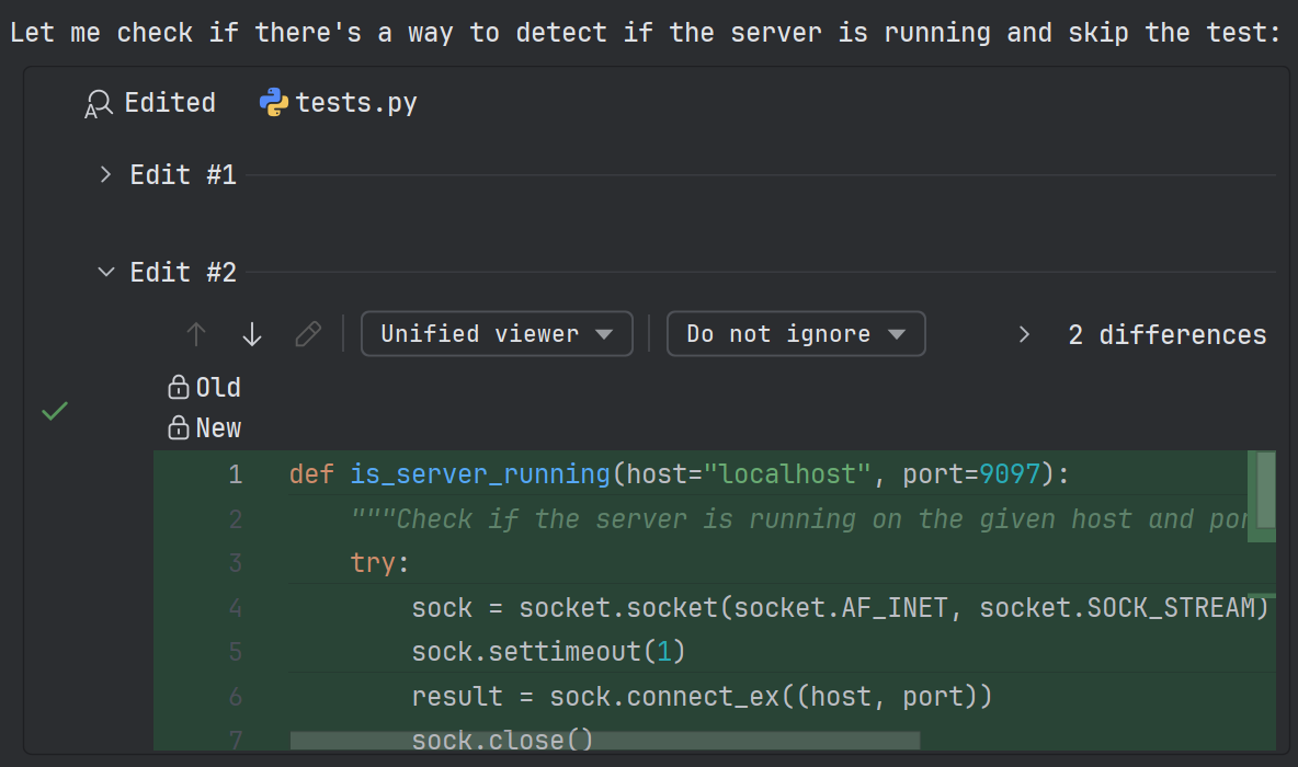 Displaying File Diffs Directly in Chat