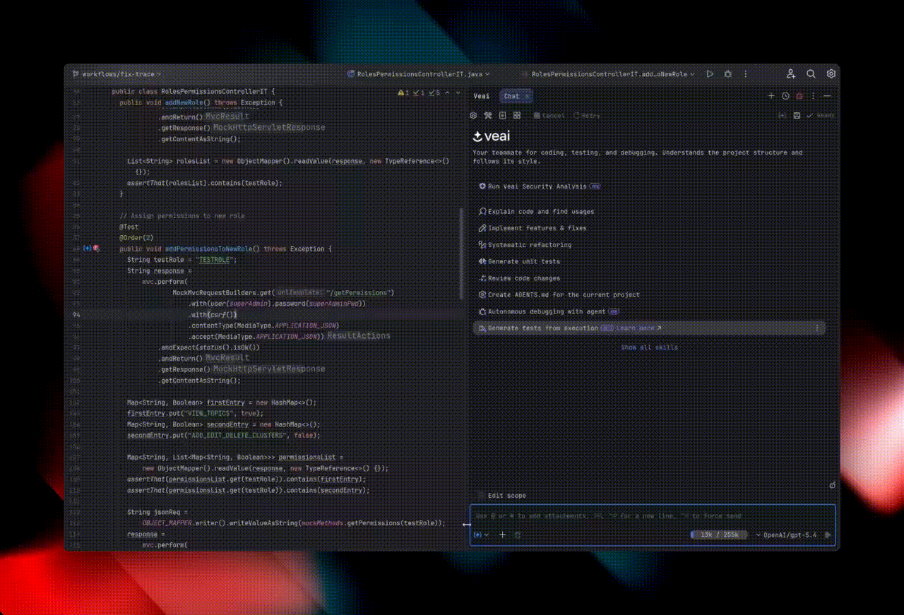 Explyt reproduces an error and investigates application state in the debugger