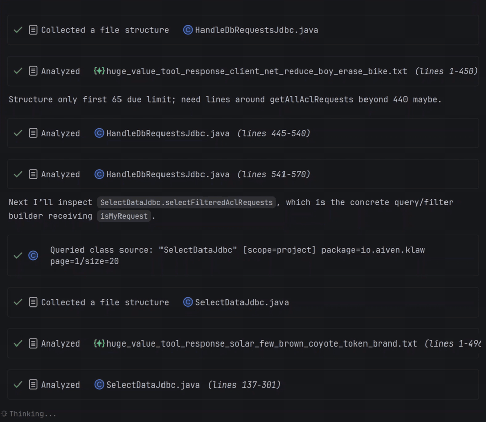 Explyt reads the actual dependency code connected to the project